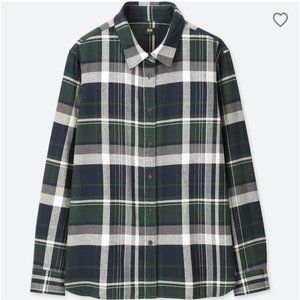Uniqlo Green Flannel Long Sleeve